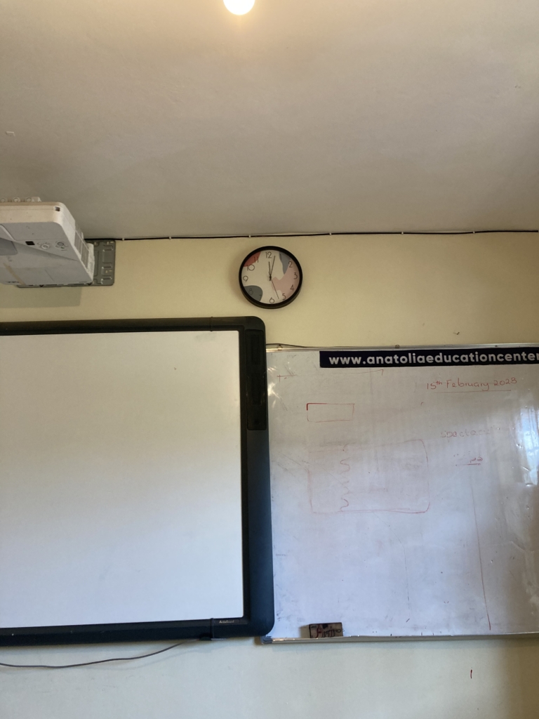 ケニアの語学学校の時計
