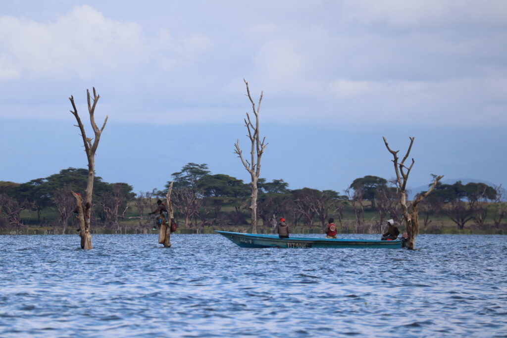 ナイバシャ湖の漁師たち