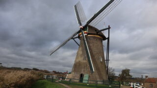 オランダのキンデルダイクの風車