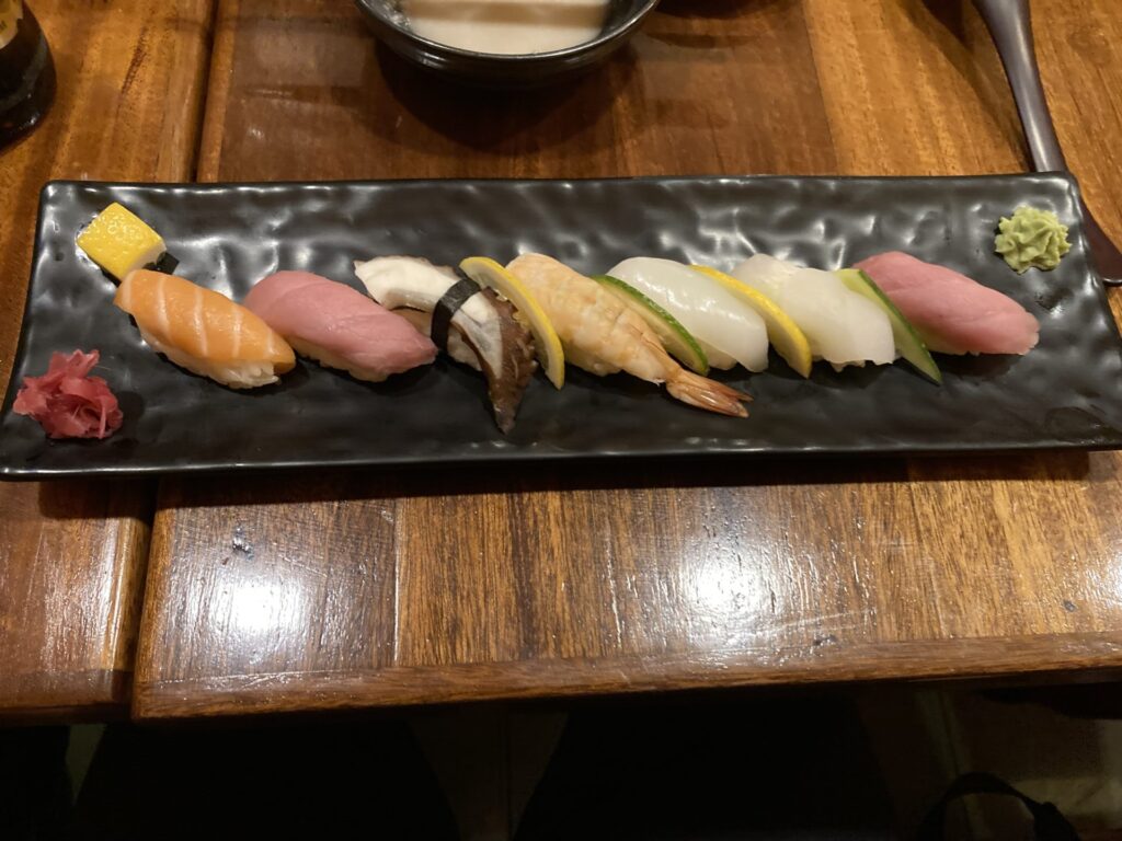 ディアニの日本食レストランの寿司