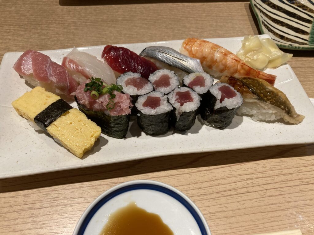 成田空港で食べた寿司