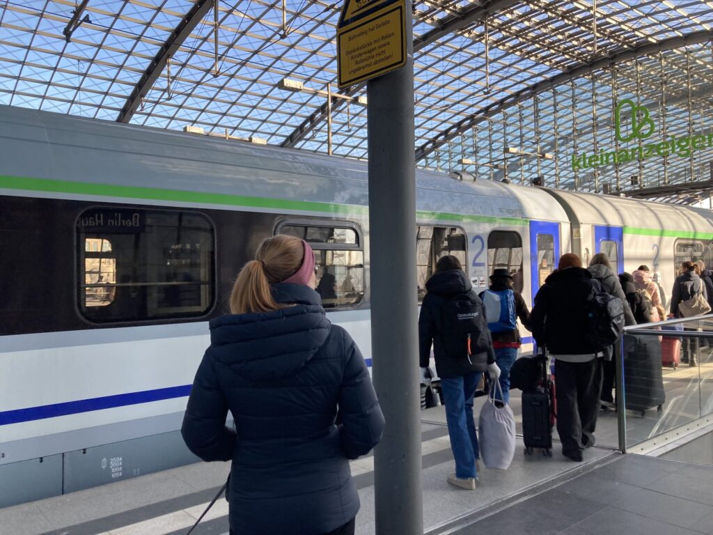 ベルリンのクラコフ行の鉄道