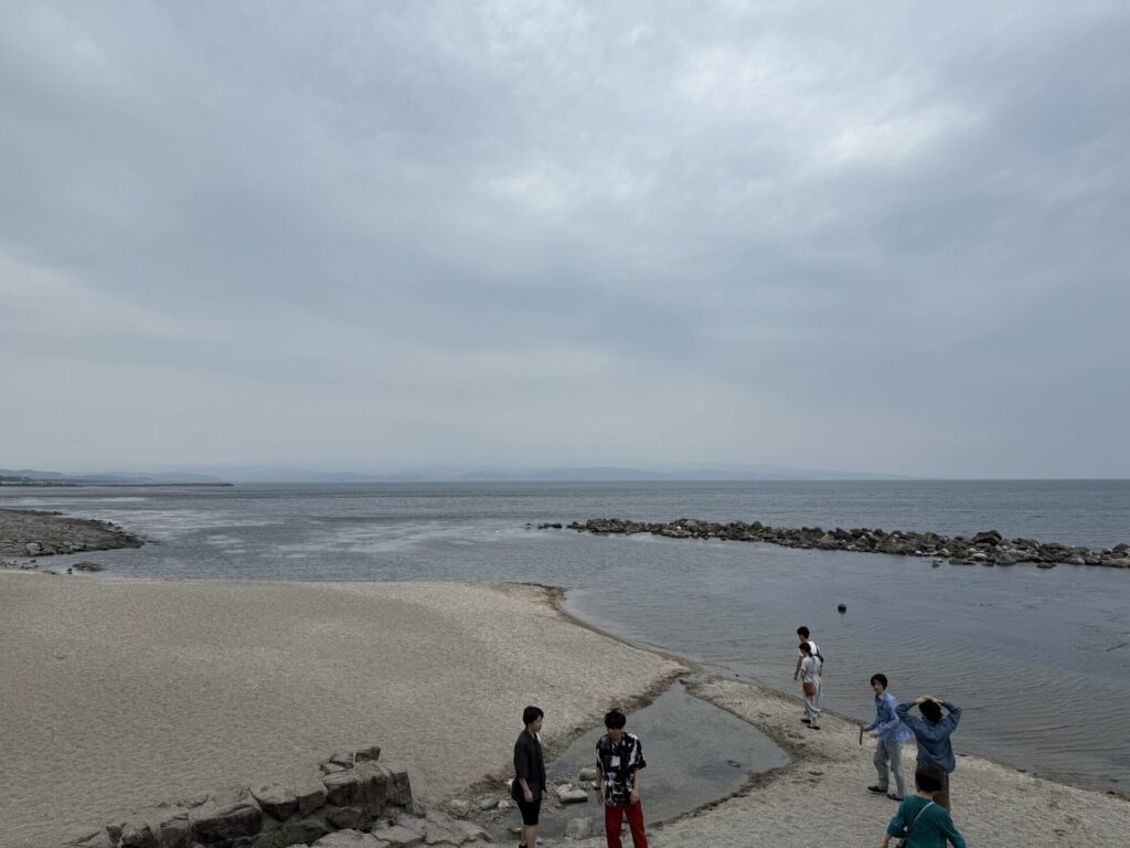 雨晴海岸のビーチ