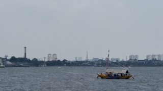 ジャカルタの海沿いの景色