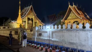 ルアンパバーンの夜の街並み