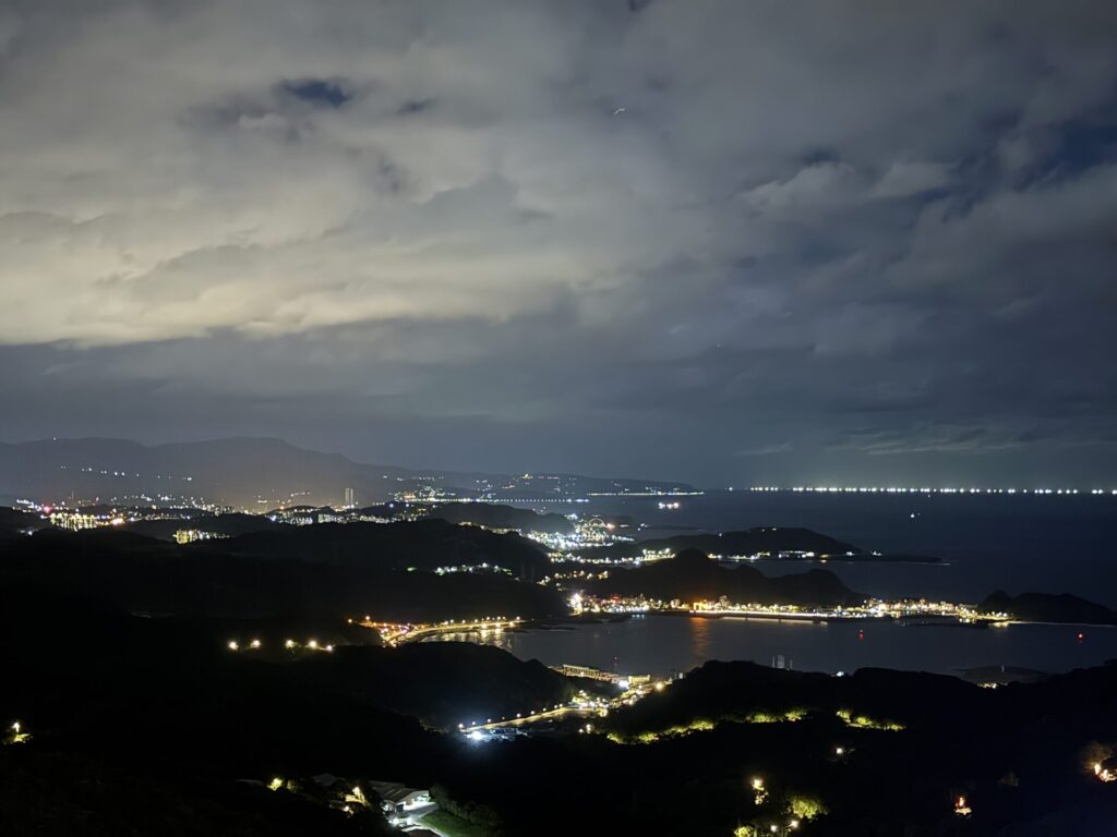 真夜中の九份の夜景